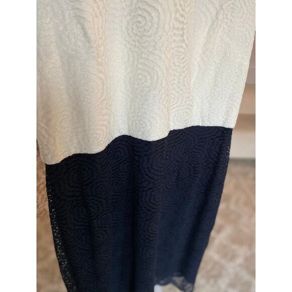 Karl Lagerfeld Colorblock Midi Dress Lace Wedding Prep Summer Resort Vaca Event - Picture 7 of 11